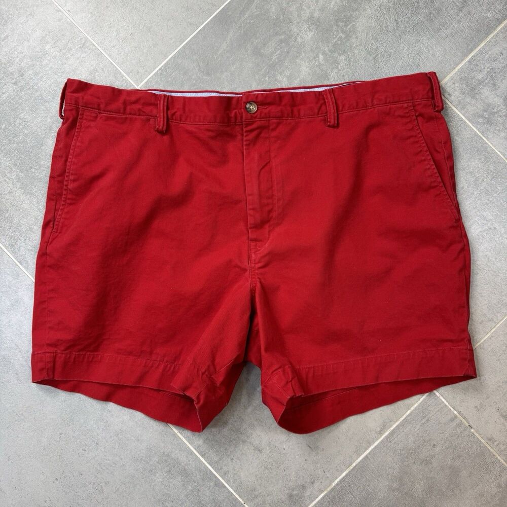 Polo Ralph Lauren Chino Shorts 40 Red Classic Fit Stretch 6" Preppy